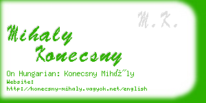mihaly konecsny business card